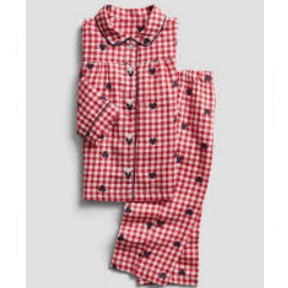 🆕️ Gap babyGap Disney Minnie Mouse Plaid PJ Set 